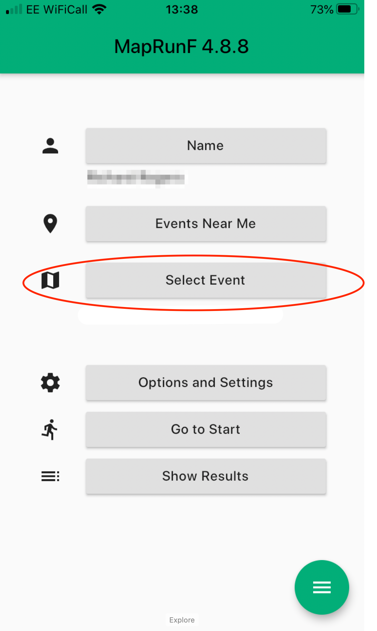 Home page select event